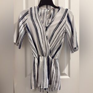 Vintage Havana Navy and White Patterned Romper